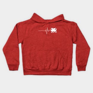 Wales Heartbeat I Love Wales And Proud Of My Welsh Heritage Kids Hoodie